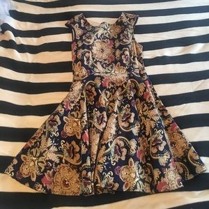 Mini navy blue with gold dress